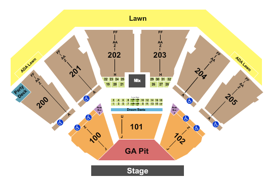 Dos Equis Pavilion Dave Matthews Band Seating Chart